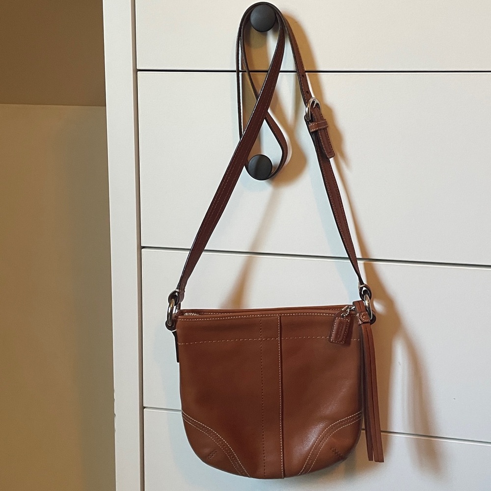 Coach Small SoHo Crossbody Bag in Tan - Picture 4 of 17